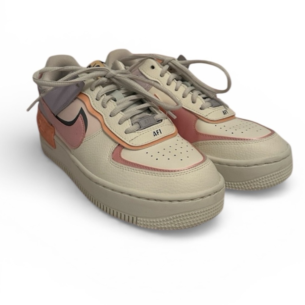 Nike Women’s Air Force 1 Shadow Orange Chalk Pink Glaze CI0919-111 Shoe Size 8.5 - Picture 2 of 15